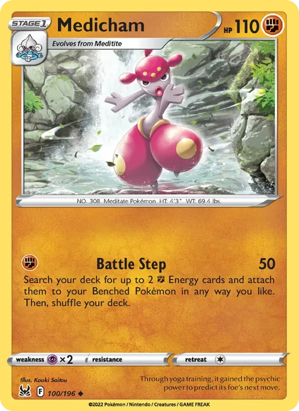 Carte Pokémon Medicham 100/196 Lost Origin