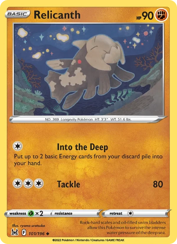 Relicanth 101/196 Lost Origin Pokémon card