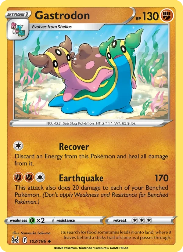 Gastrodon 102/196 Lost Origin Pokémon card