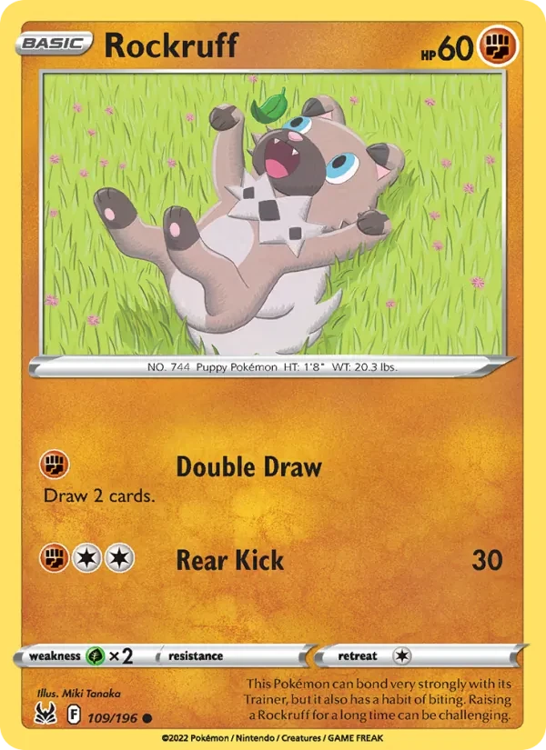 Rockruff 109/196 Lost Origin Pokémon card