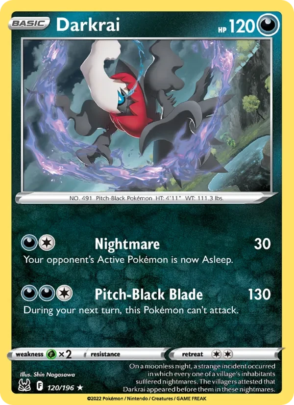 Darkrai 120/196 Lost Origin Pokémon Karte