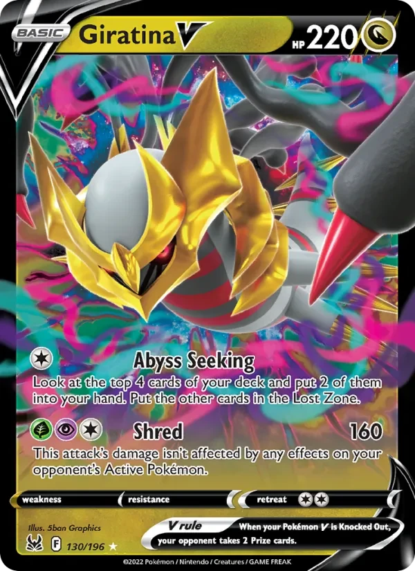 Giratina V 130/196 Lost Origin Pokémon card