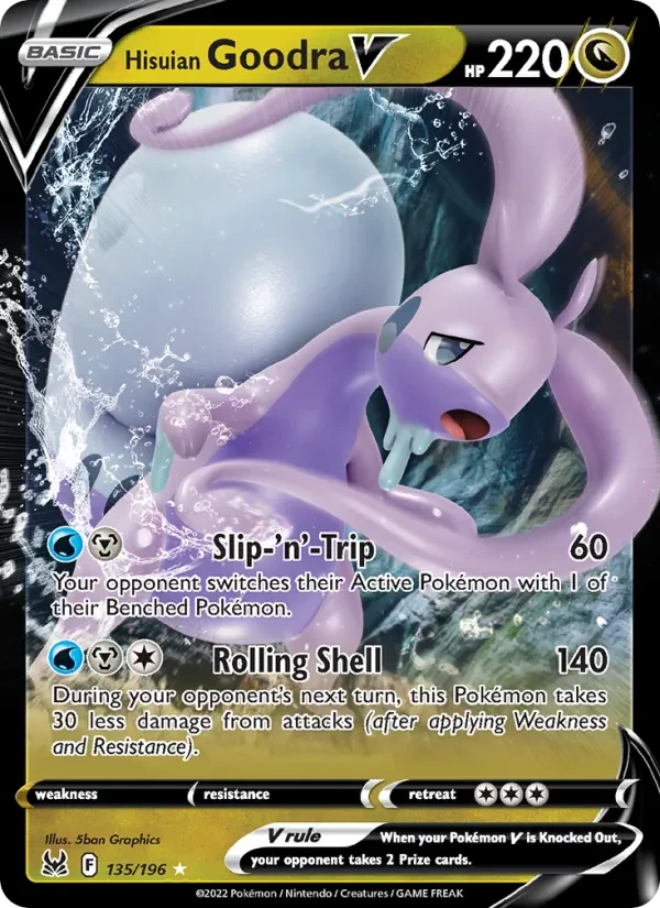 Hisuian Goodra V 135/196 Lost Origin Pokémon card