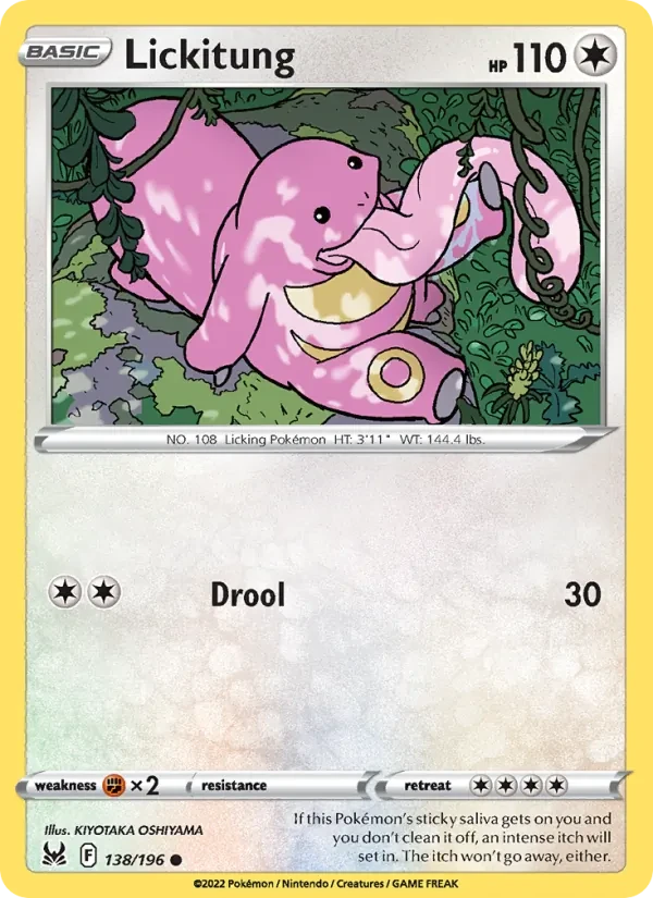Lickitung 138/196 Lost Origin Pokémon card