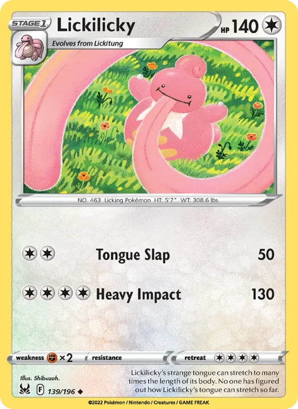 Lickilicky 139/196 Lost Origin Pokémon Karte