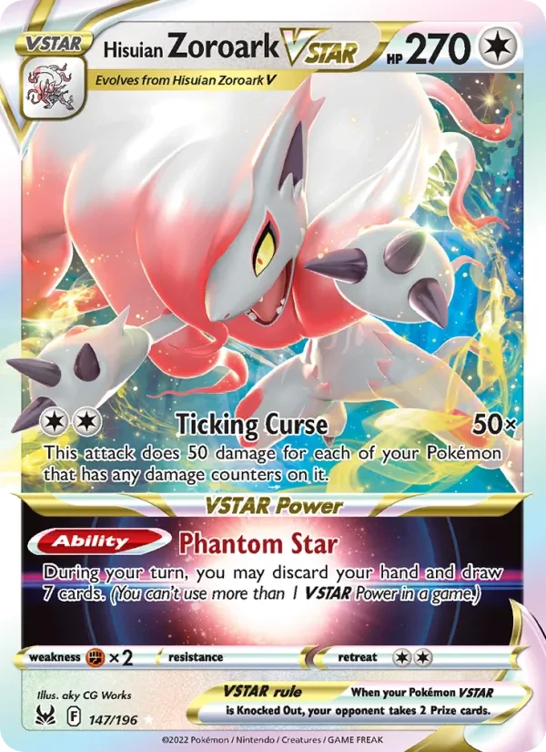 Hisuian Zoroark VSTAR 147/196 Lost Origin Pokémon card
