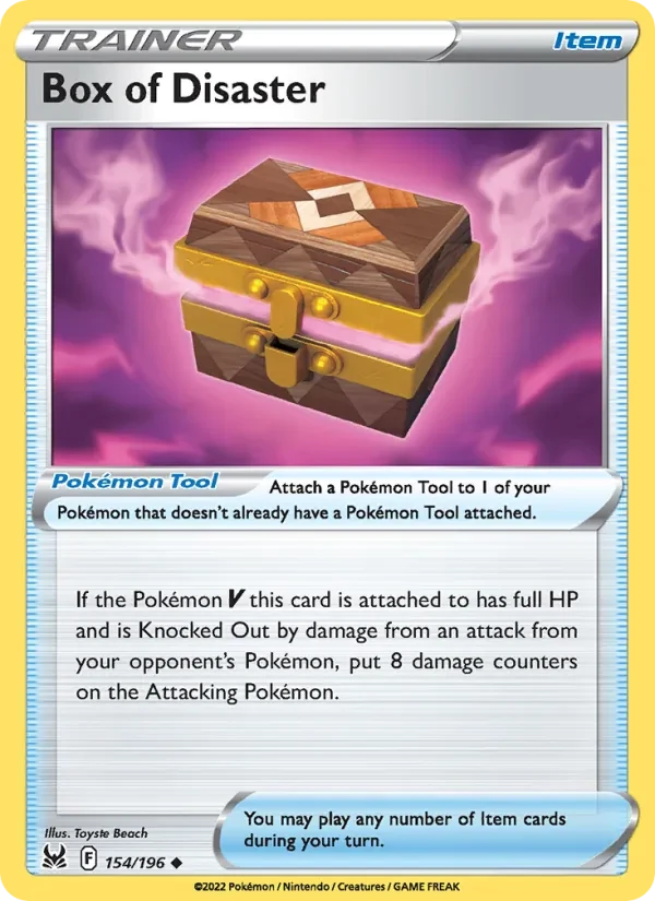 Box of Disaster 154/196 Lost Origin Pokémon card