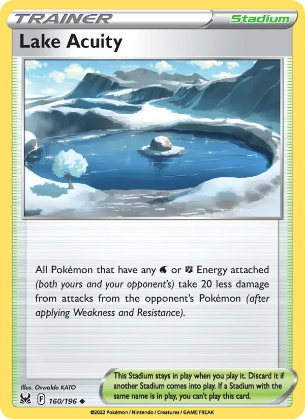 Lake Acuity 160/196 Lost Origin Pokémon card