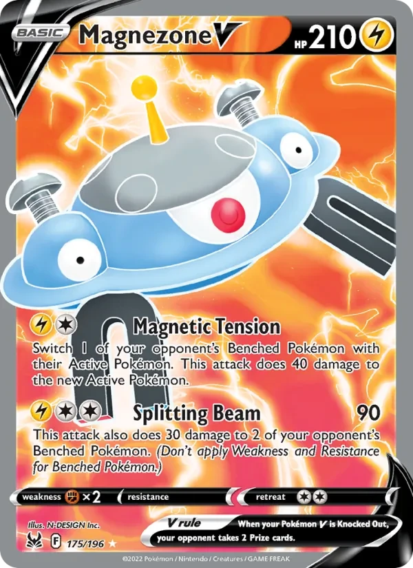 Magnezone V 175/196 Lost Origin Pokémon card