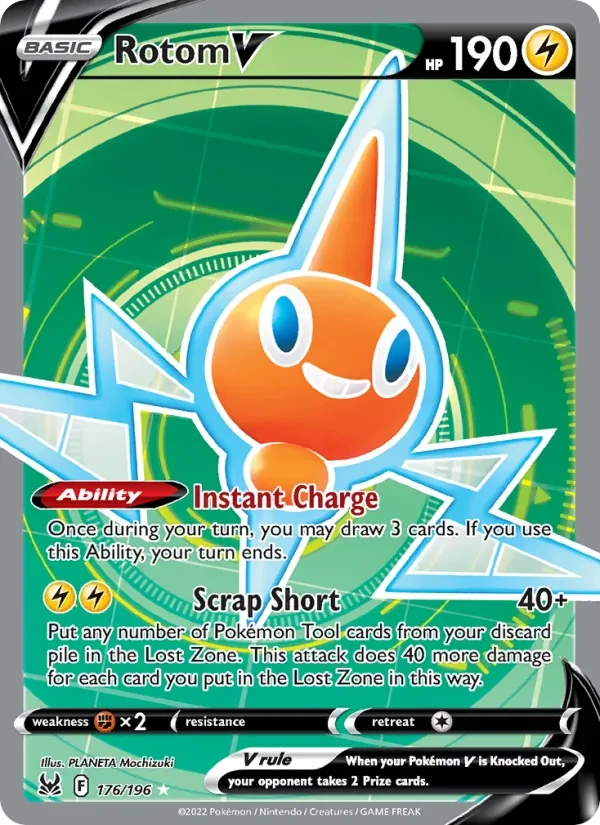 Rotom V 176/196 Lost Origin Pokémon card