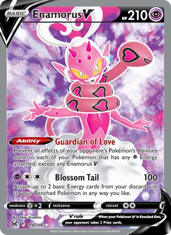 Enamorus V 178/196 Lost Origin Pokémon card