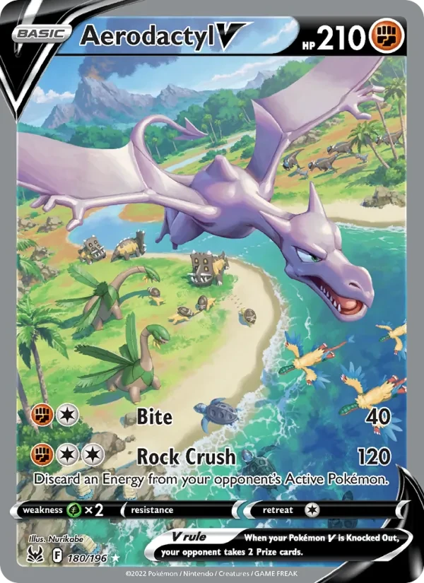 Aerodactyl V 180/196 Lost Origin Pokémon card