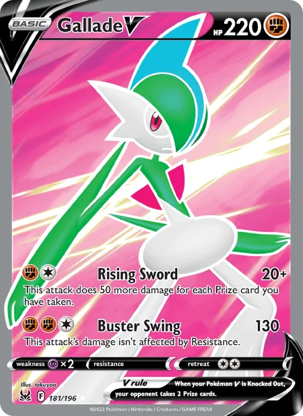 Gallade V 181/196 Lost Origin Pokémon kaart
