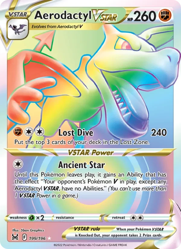 Aerodactyl VSTAR 199/196 Lost Origin Pokémon card