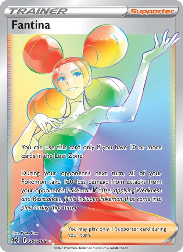 Fantina 206/196 Lost Origin Pokémon card