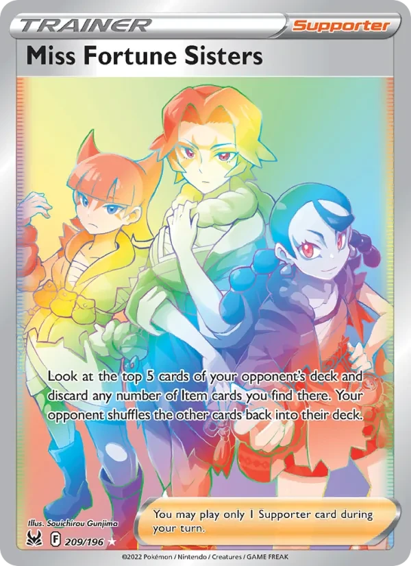 Miss Fortune Sisters 209/196 Lost Origin Pokémon card