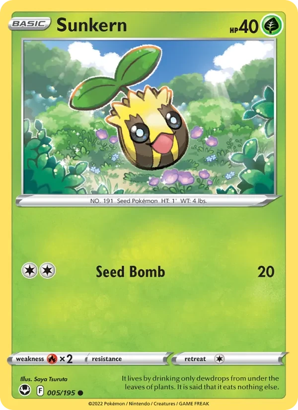 Sunkern 005/195 Silver Tempest Pokémon card