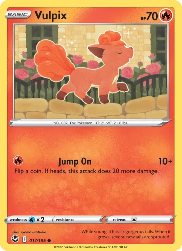 Vulpix 017/195 Silver Tempest Pokémon card