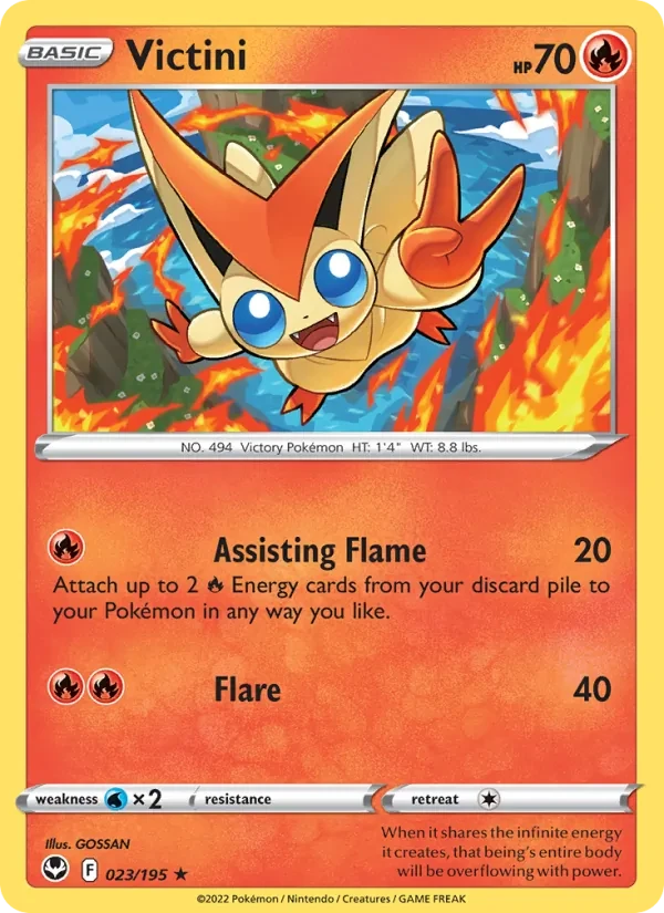 Victini 023/195 Silver Tempest Pokémon card