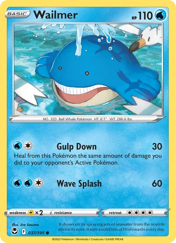 Wailmer 037/195 Silver Tempest Pokémon Karte