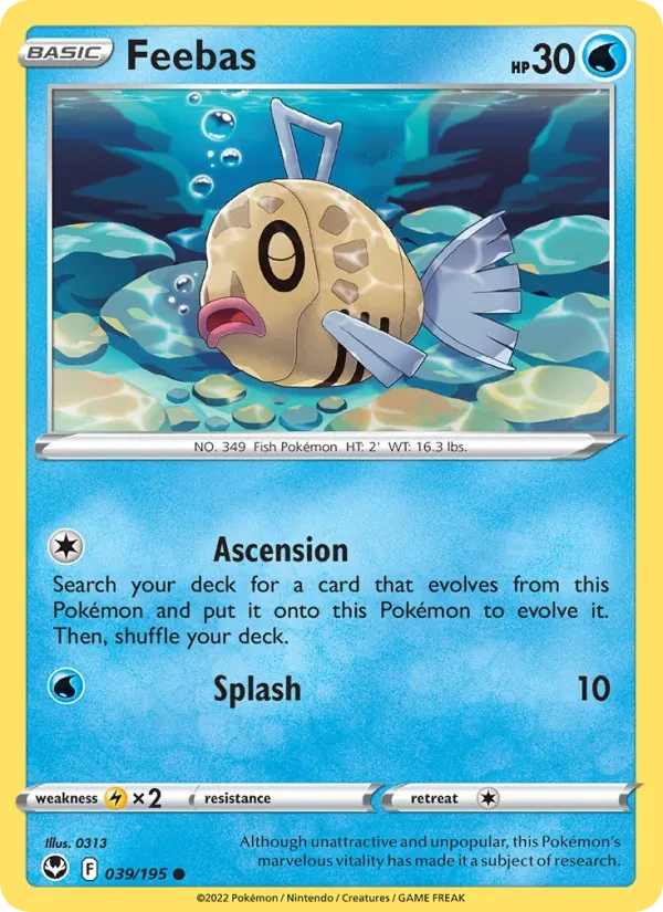 Feebas 039/195 Silver Tempest Pokémon Karte