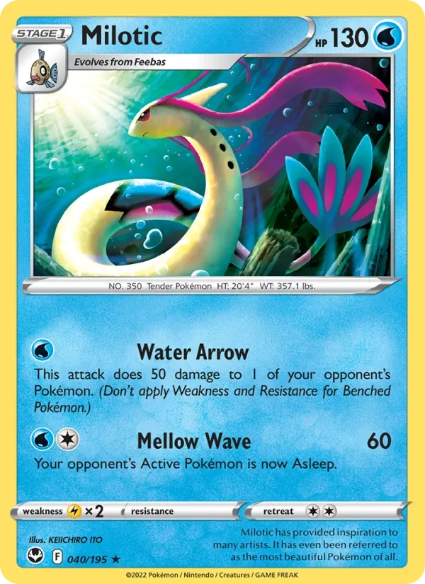 Milotic 040/195 Silver Tempest Pokémon card