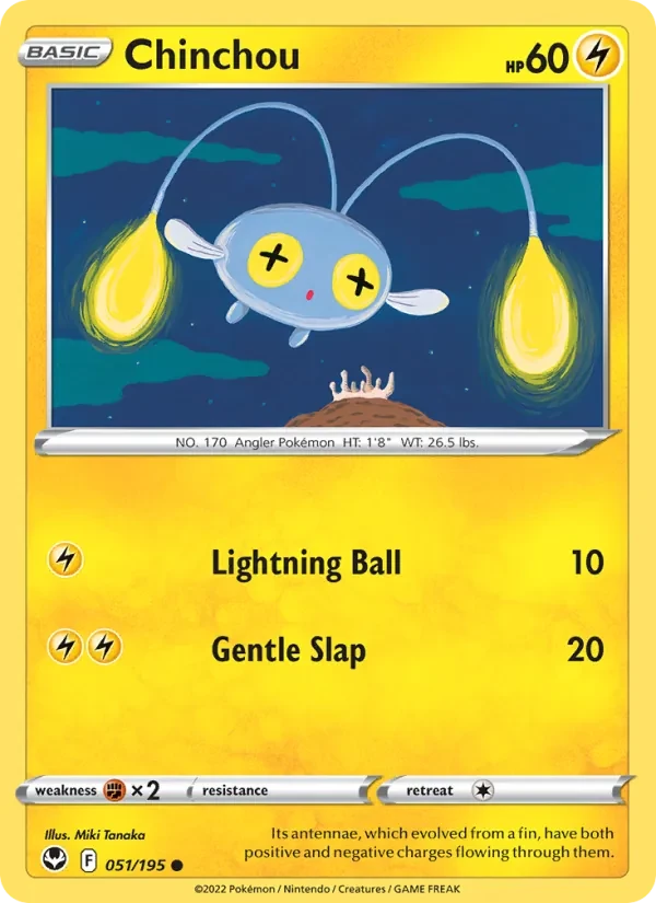 Chinchou 051/195 Silver Tempest Pokémon card