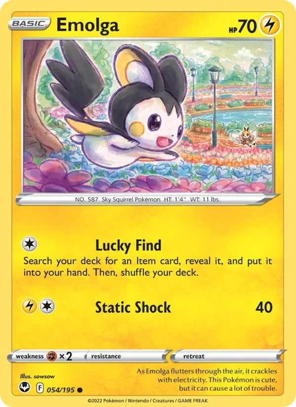 Emolga 054/195 Silver Tempest Pokémon card