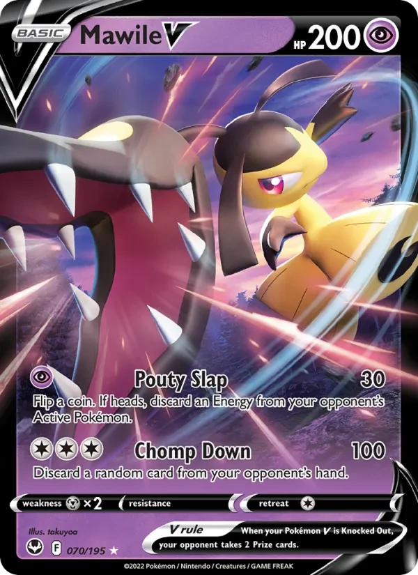Mawile V 070/195 Silver Tempest Pokémon Karte