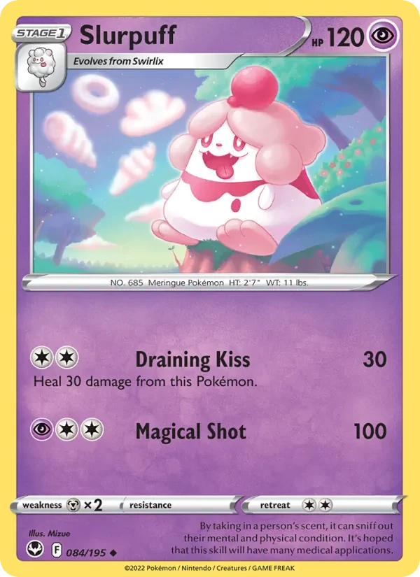 Slurpuff 084/195 Silver Tempest Pokémon card