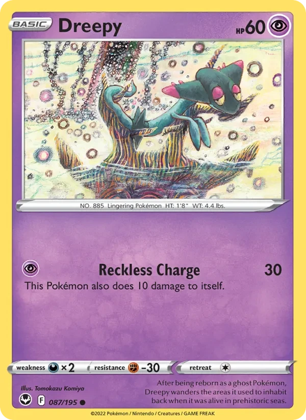 Dreepy 087/195 Silver Tempest Pokémon card