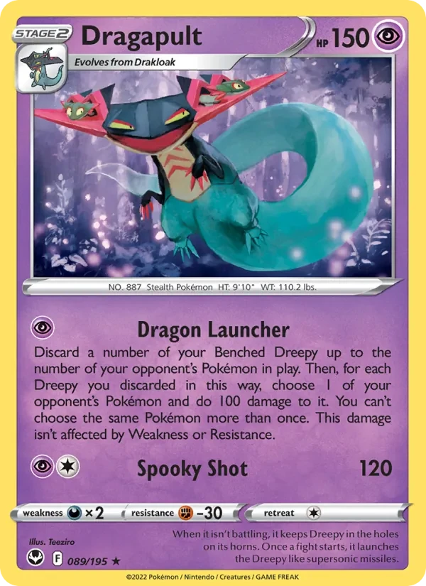 Dragapult 089/195 Silver Tempest Pokémon card