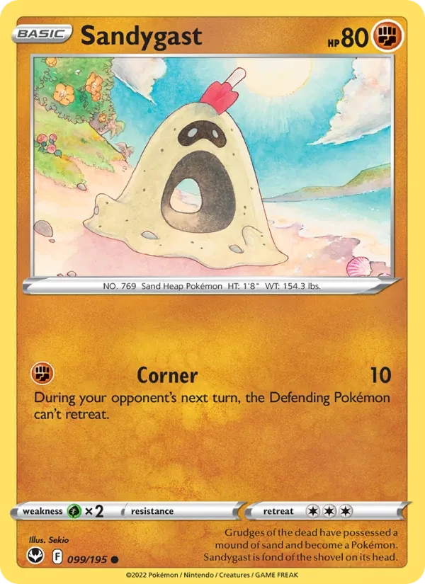 Sandygast 099/195 Silver Tempest Pokémon Karte