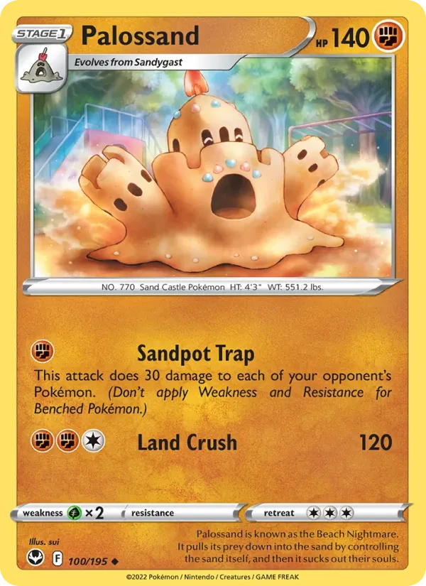 Palossand 100/195 Silver Tempest Pokémon card