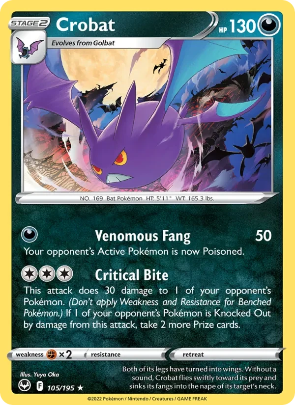 Carta Pokémon Crobat 105/195 Silver Tempest