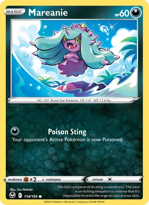 Mareanie 114/195 Silver Tempest Pokémon card