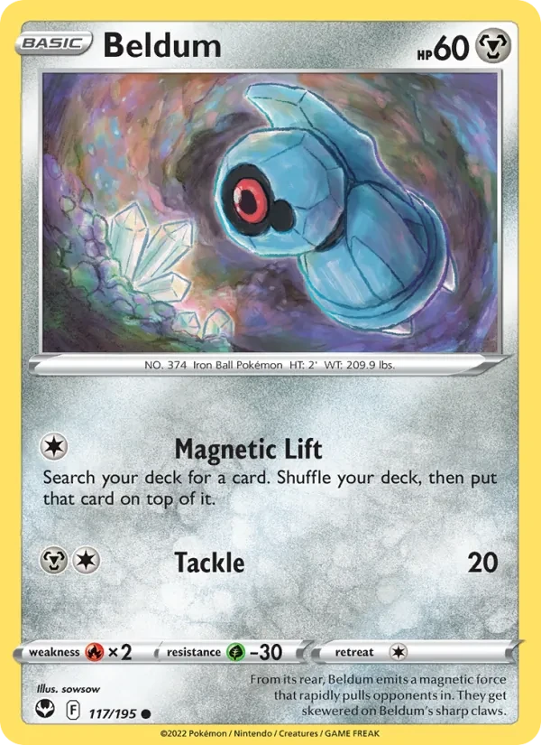 Beldum 117/195 Silver Tempest Pokémon card