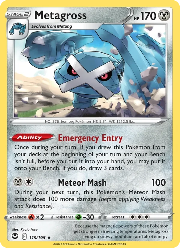 Metagross 119/195 Silver Tempest Pokémon Karte