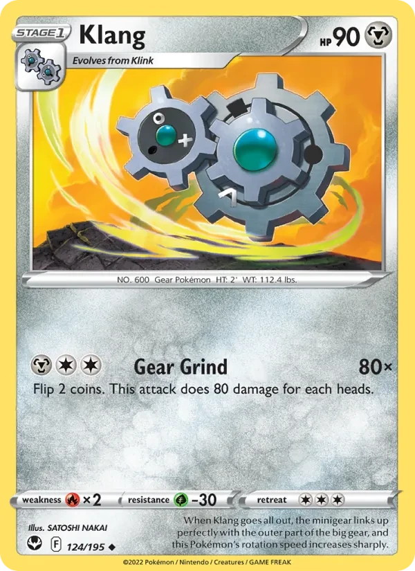 Klang 124/195 Silver Tempest Pokémon card