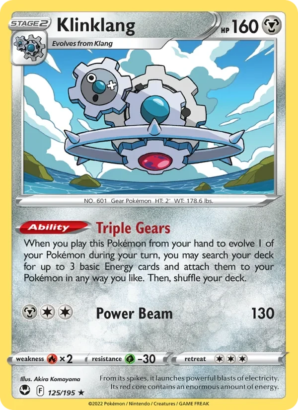 Carta Pokémon Klinklang 125/195 Silver Tempest