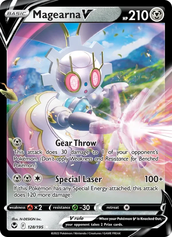 Magearna V 128/195 Silver Tempest Pokémon Karte