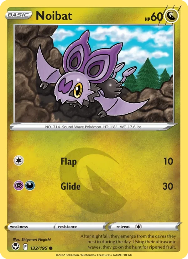 Noibat 132/195 Silver Tempest Pokémon card