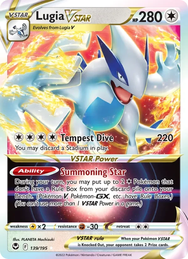 Lugia VSTAR 139/195 Silver Tempest Pokémon card
