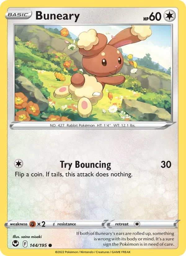 Carta Pokémon Buneary 144/195 Silver Tempest