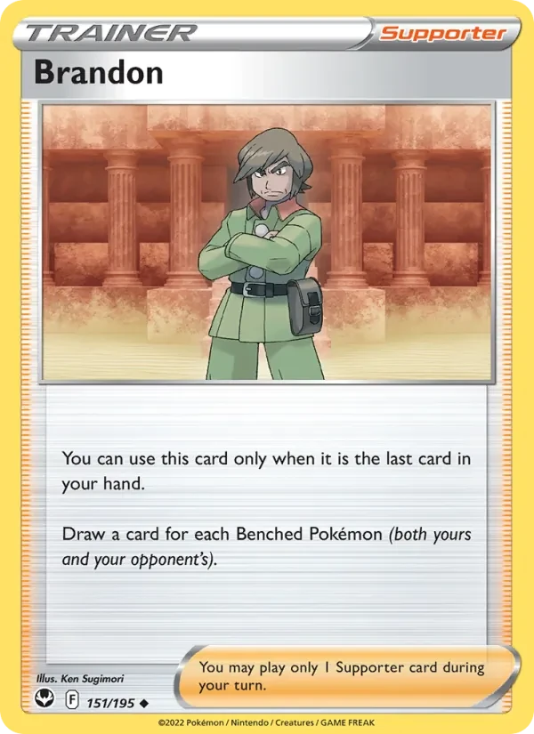 Brandon 151/195 Silver Tempest Pokémon card