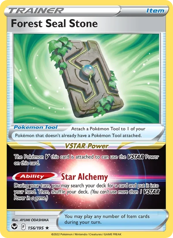 Forest Seal Stone 156/195 Silver Tempest Pokémon card