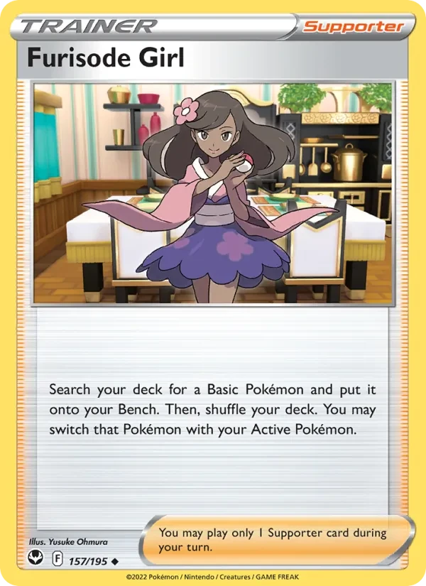 Furisode Girl 157/195 Silver Tempest Pokémon Karte