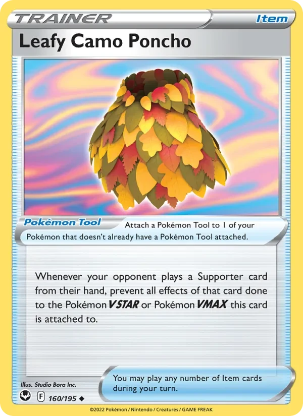 Leafy Camo Poncho 160/195 Silver Tempest Pokémon card