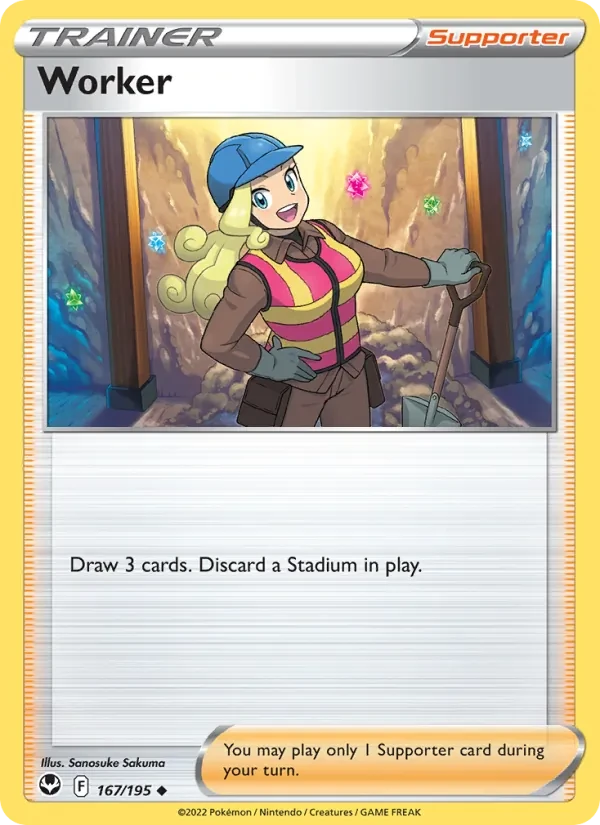Carta Pokémon Worker 167/195 Silver Tempest