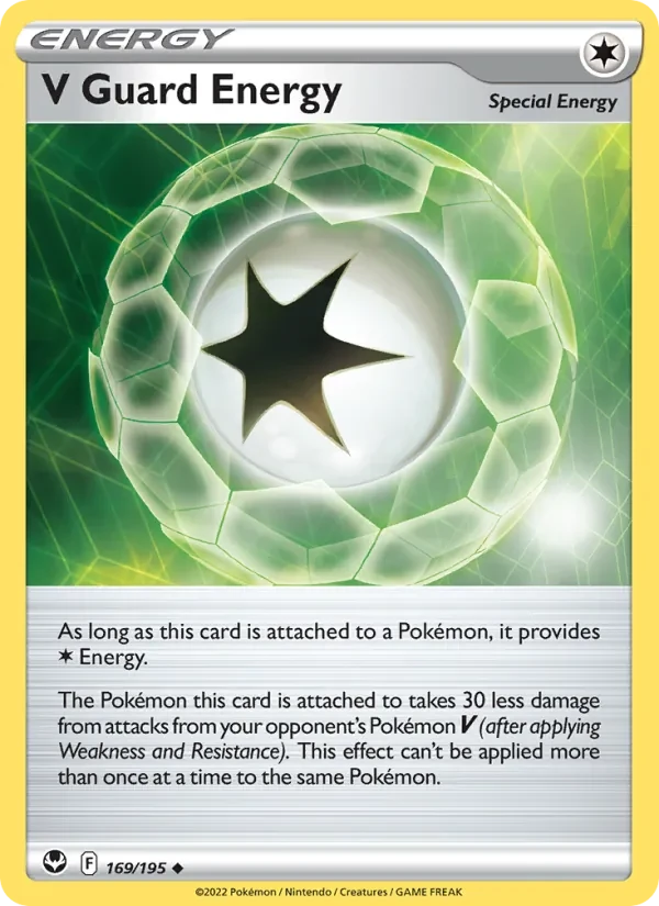 V Guard Energy 169/195 Silver Tempest Pokémon card